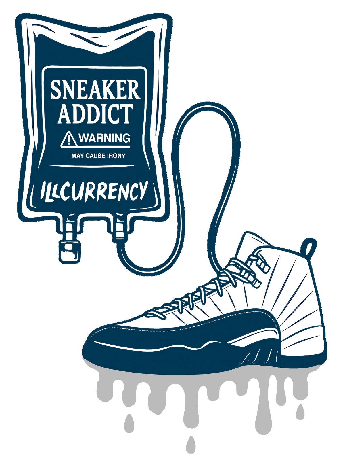 Air Jordan 12 French Blue White T-Shirt (Sneaker Addict)| illcurrency