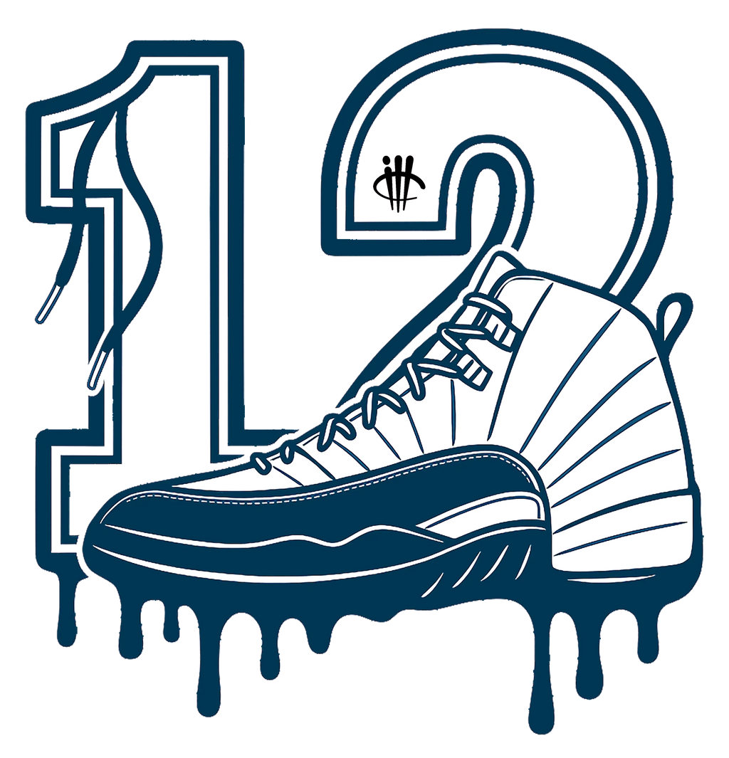 Air Jordan 12 French Blue White T-Shirt Blues)| illcurrency product image 1