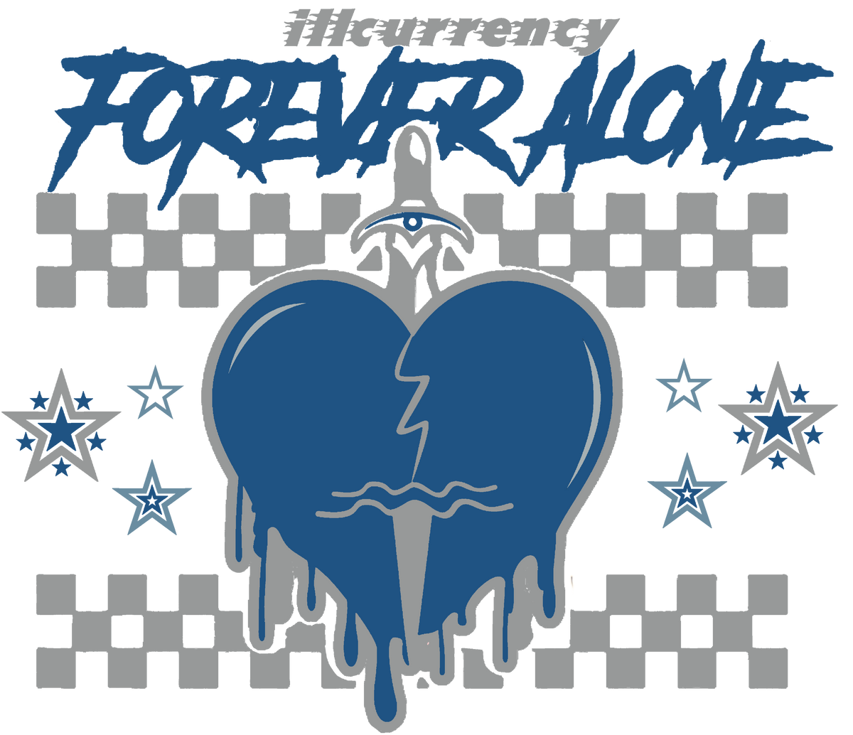 Air Jordan 12 French Blue White T-Shirt (Forever Alone) product image 1