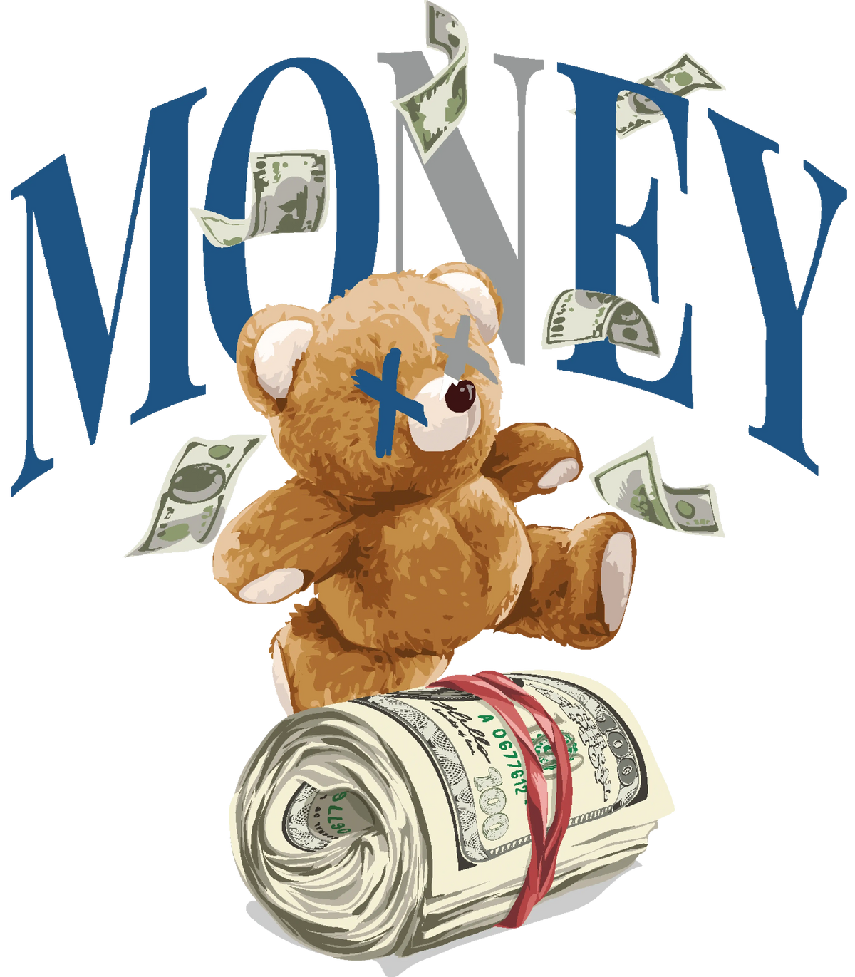 Air Jordan 12 French Blue White T-Shirt (Money Bear Team) product image 1