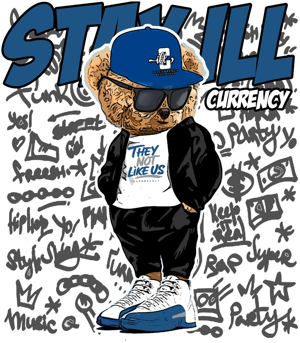 Air Jordan 12 French Blue White T-Shirt (Stay ill Bear) product image 1