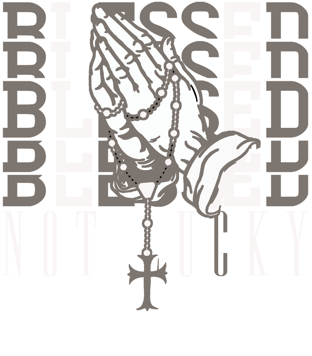 Air Jordan 4 Cave Stone Black T-Shirt (Blessed not lucky) product image 1