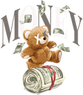 Air Jordan 4 Cave Stone Black T-Shirt (Money Bear Team) product image 1