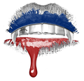 Air Jordan 3 True Blue Matching T-Shirt Black (Lips) product image 1