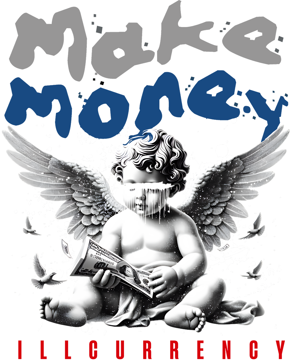 Air Jordan 3 True Blue Matching T-Shirt White (Make Money) product image 1