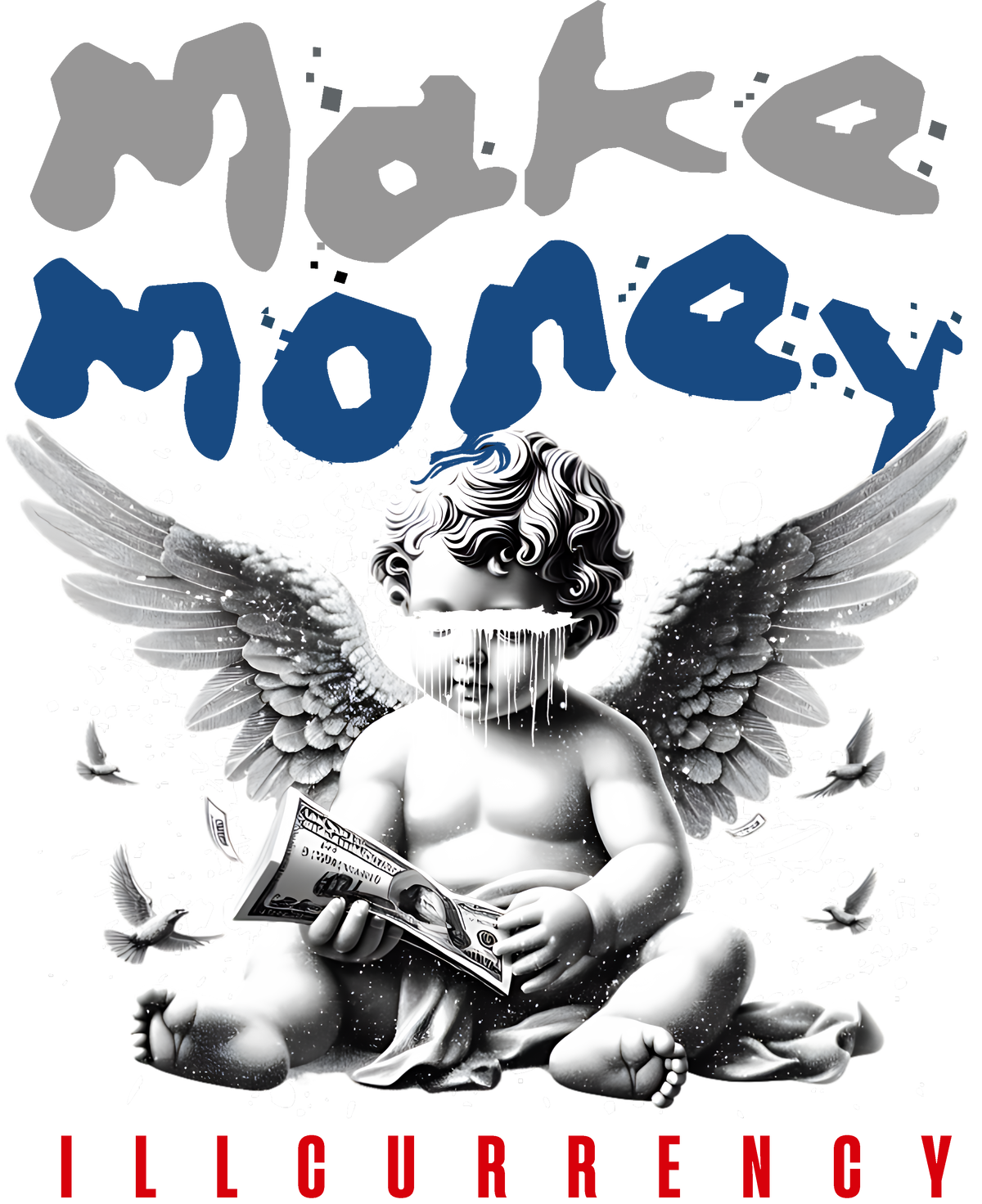 Air Jordan 3 True Blue Matching T-Shirt White (Make Money) product image 1
