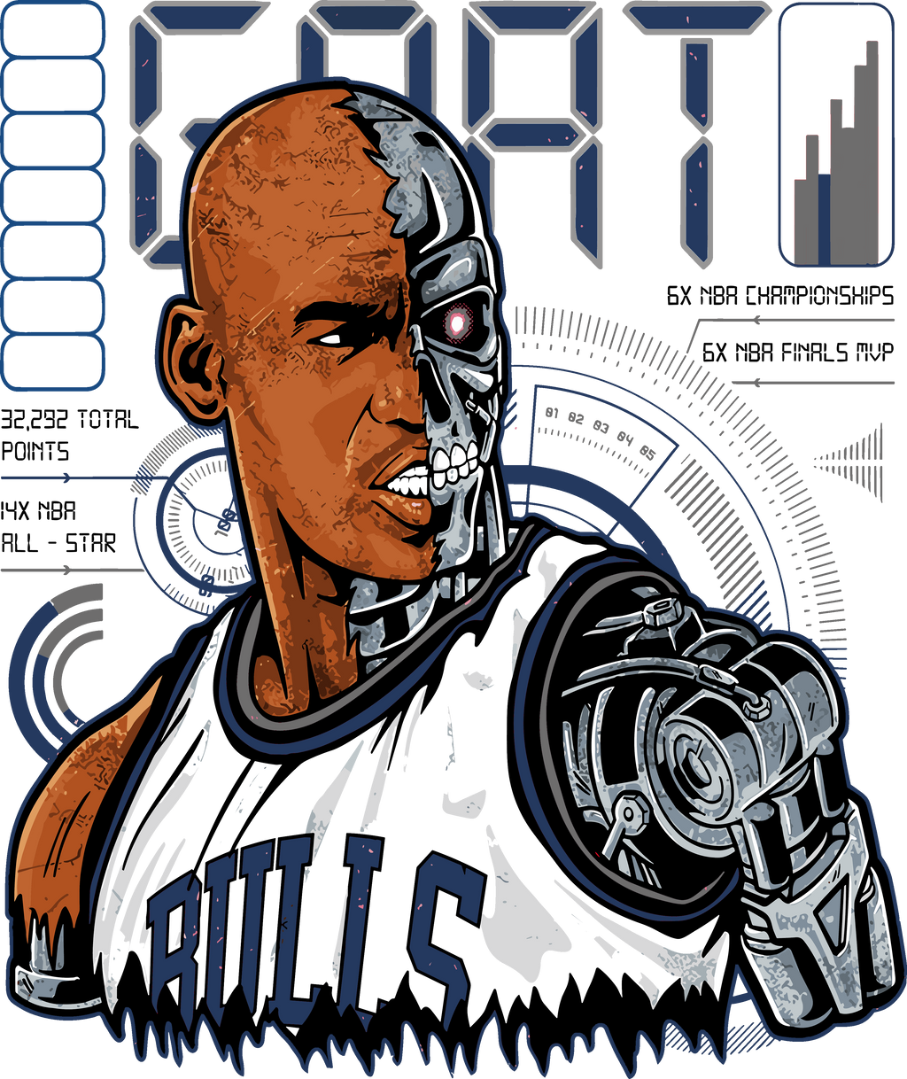 Air Jordan 13 Flint White T-Shirt Robot)| illcurrency product image 1