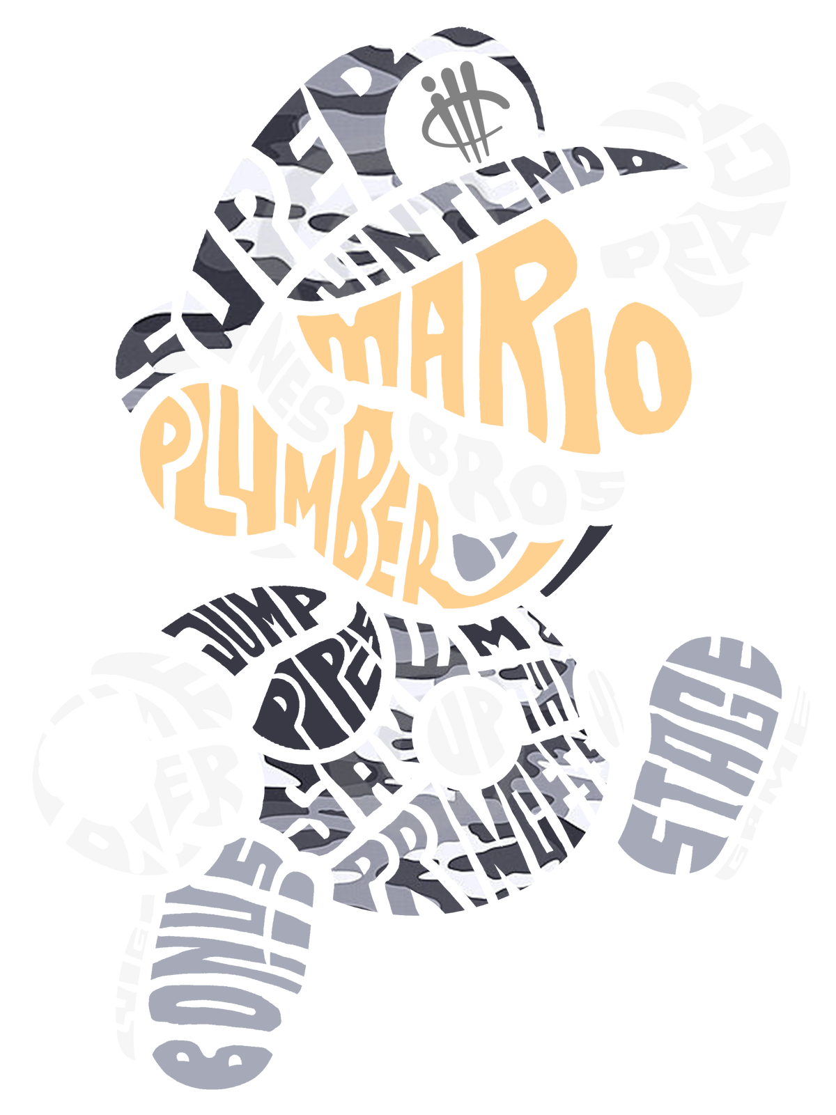 Air Jordan 8 Chrome Matching T-Shirt Black (Mario) product image 1