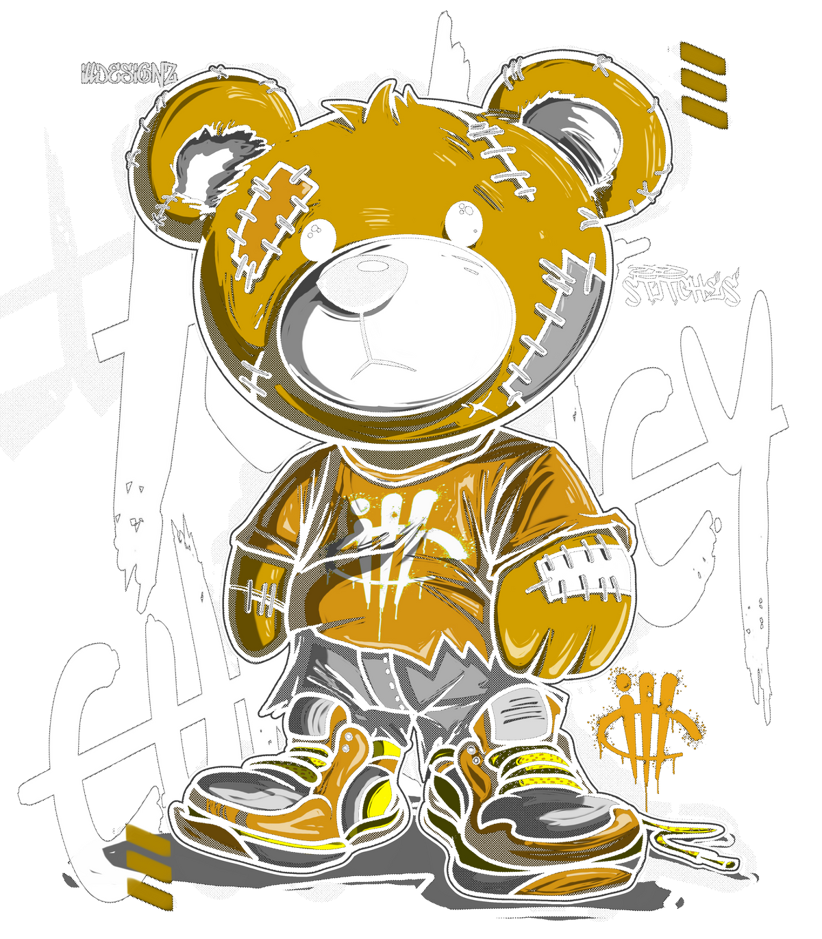 Air Jordan 4 Tour Yellow Matching T-Shirt Black (Stitchez) product image 1