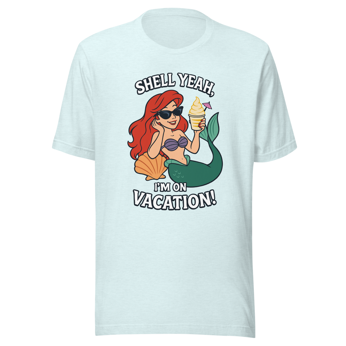 Ariel Shell Yeah Vacation Shirt – Unisex Front Print product image 2
