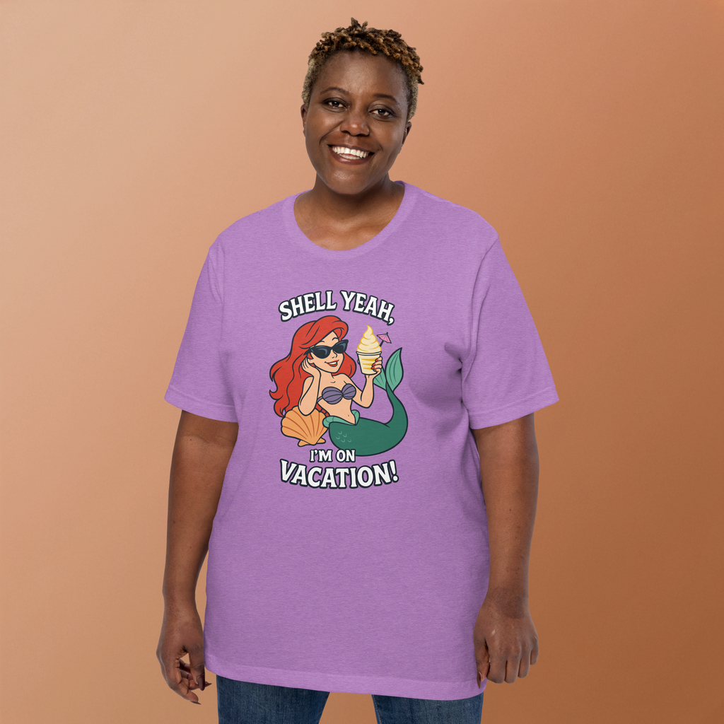 Ariel Shell Yeah Vacation Shirt – Unisex Front Print product image 26